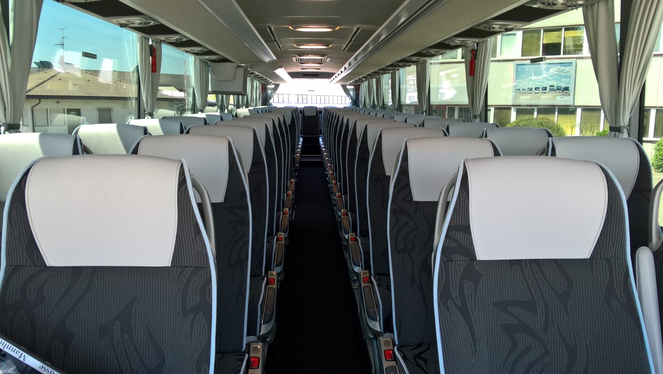 63 comodi posti a bordo del nuovo autobus.