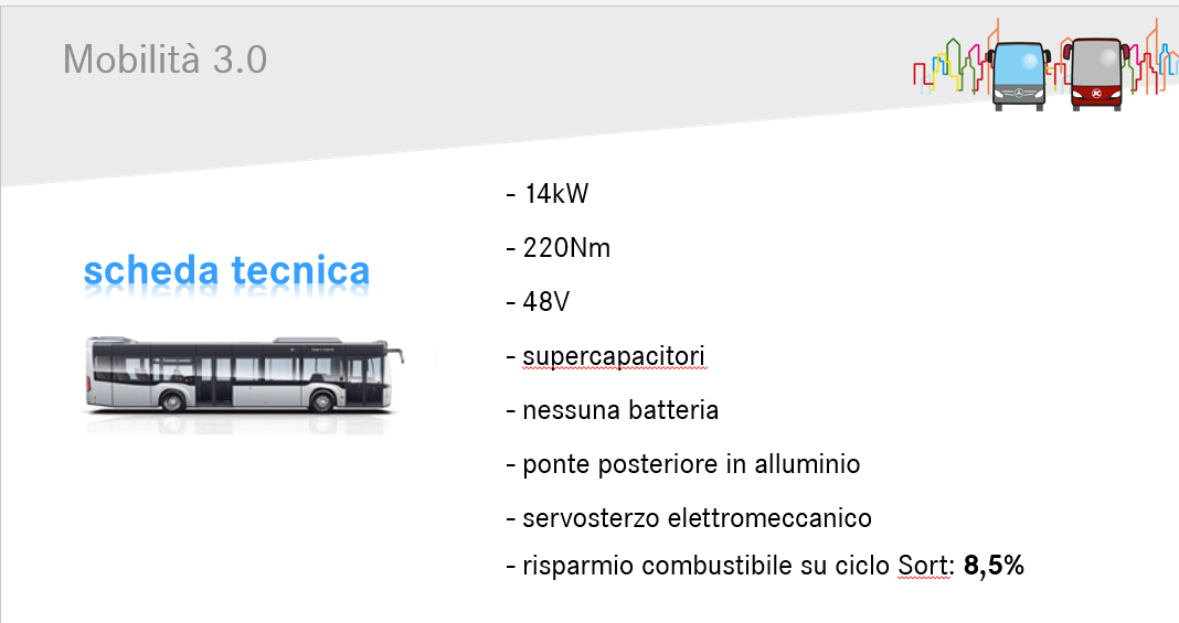 Scheda tecnica del Citaro Ibrido presentata da Michele Maldini alla Città dell'Autobus 3.0